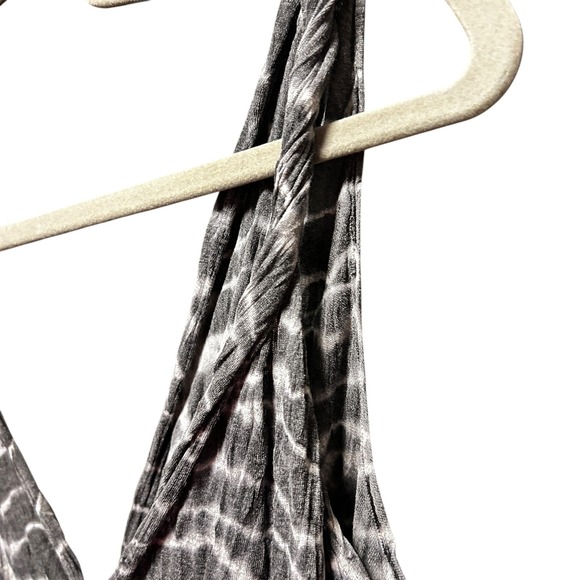 VTG Y2K Gypsy 05 Dress Medium Black Gray Tie Dye Maxi Sleeveless Boho Beachwear - Picture 6 of 7